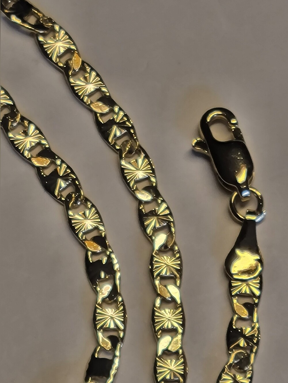 22" 18kt Gold Filled Valentino Necklace - New - 4mm Thick